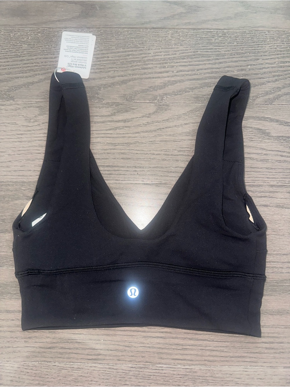 lululemon athletica Black Scoop-Neck Sports Bra